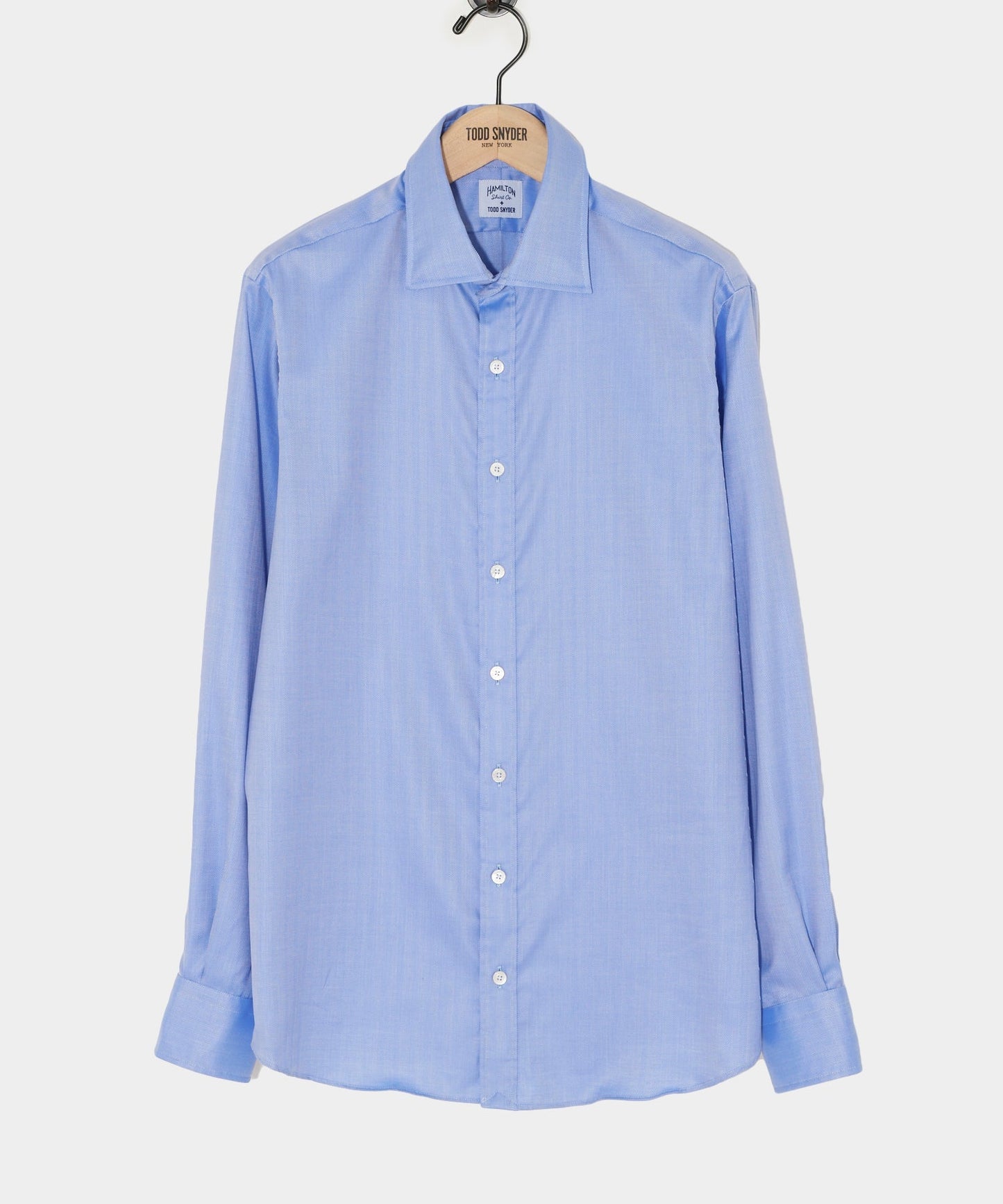 Todd Snyder Hamilton + Todd Snyder Herringbone Dress Shirt in Blue Blue