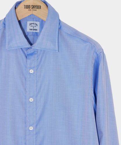Todd Snyder Hamilton + Todd Snyder Herringbone Dress Shirt in Blue Blue