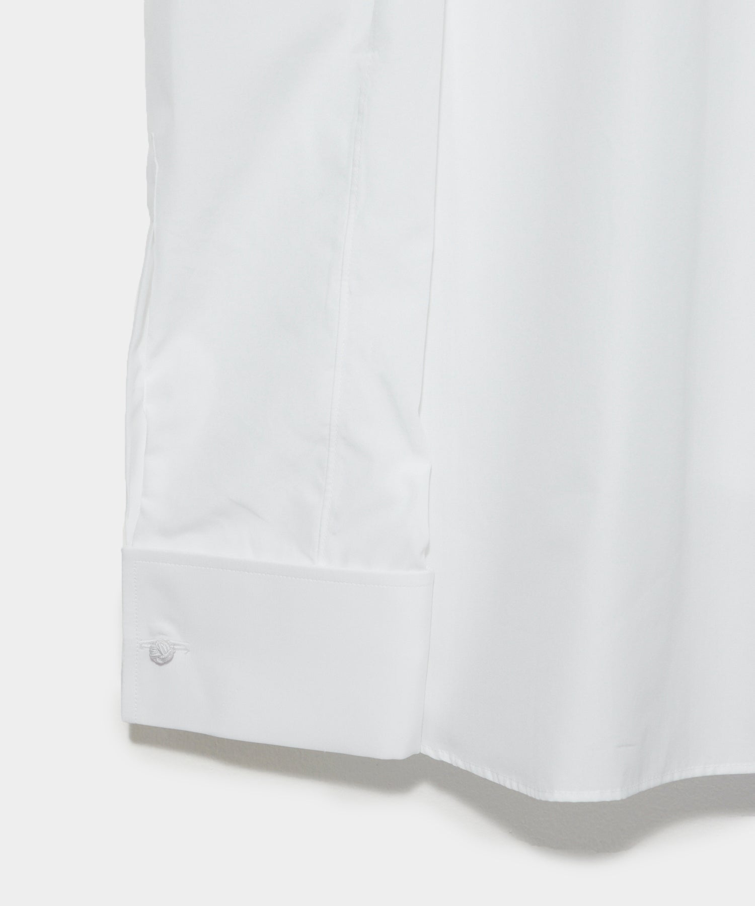 Todd Snyder Hamilton + Todd Snyder Cotton Pleated Spread Collar Tuxedo Shirt White