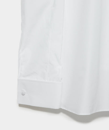 Todd Snyder Hamilton + Todd Snyder Cotton Pleated Spread Collar Tuxedo Shirt White