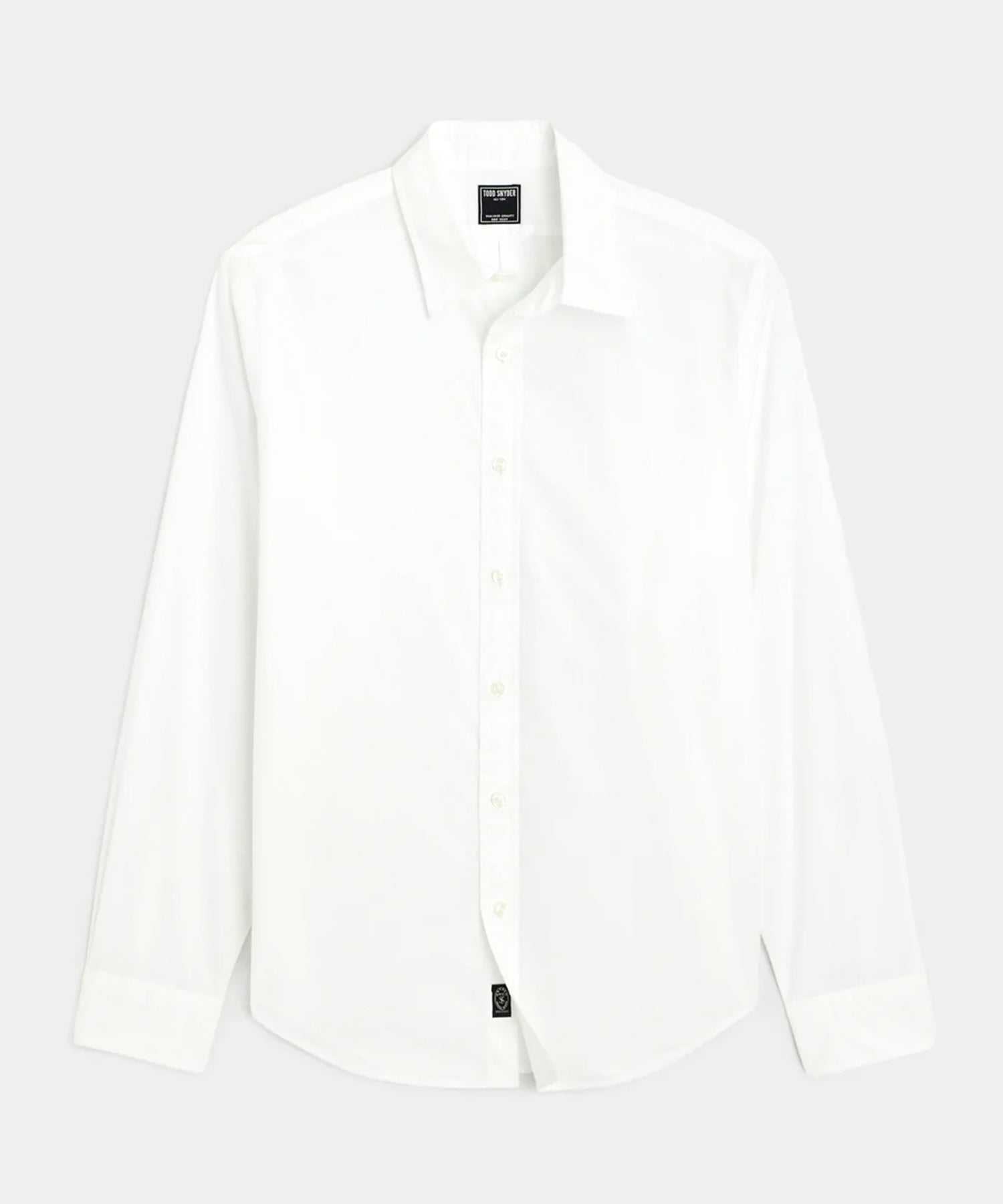 Todd Snyder Slim Fit Cotton Poplin Point Collar Shirt in White White
