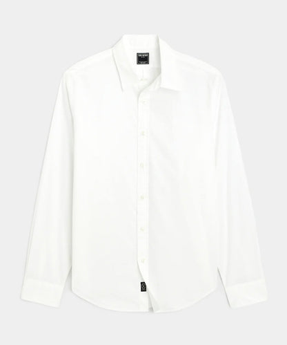 Todd Snyder Slim Fit Cotton Poplin Point Collar Shirt in White White