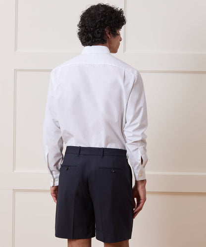 Todd Snyder Slim Fit Cotton Poplin Button-Down Collar Dress Shirt in White White
