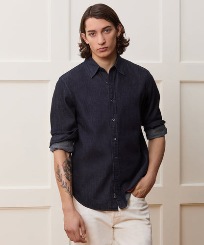 Todd Snyder Slim Fit Denim Sport Shirt in Indigo Indigo