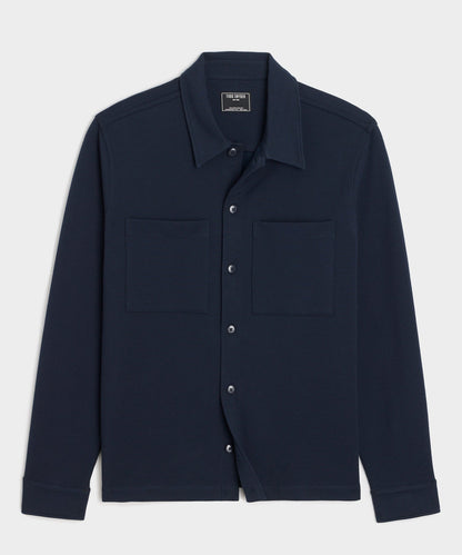 Todd Snyder Travel Terry Shirt in Navy Navy
