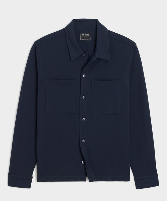 Todd Snyder Travel Terry Shirt in Navy Navy