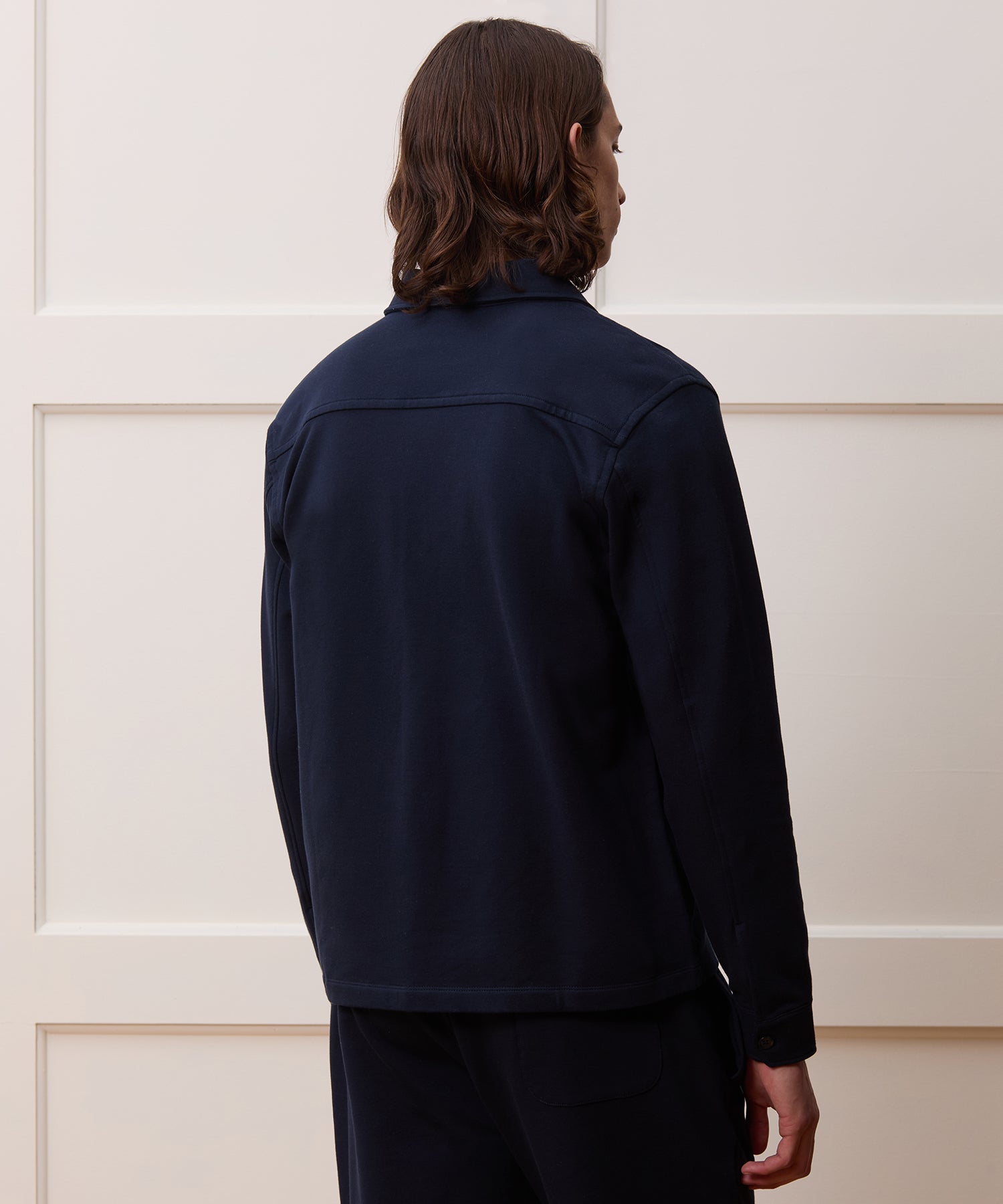 Todd Snyder Travel Terry Shirt in Navy Navy