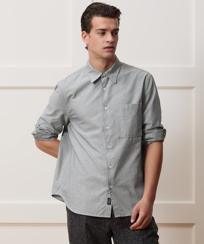 Todd Snyder Oxford Cloth Big Shirt in Charcoal Charcoal