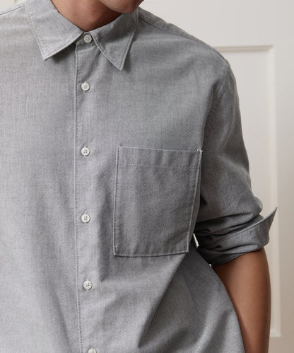 Todd Snyder Oxford Cloth Big Shirt in Charcoal Charcoal