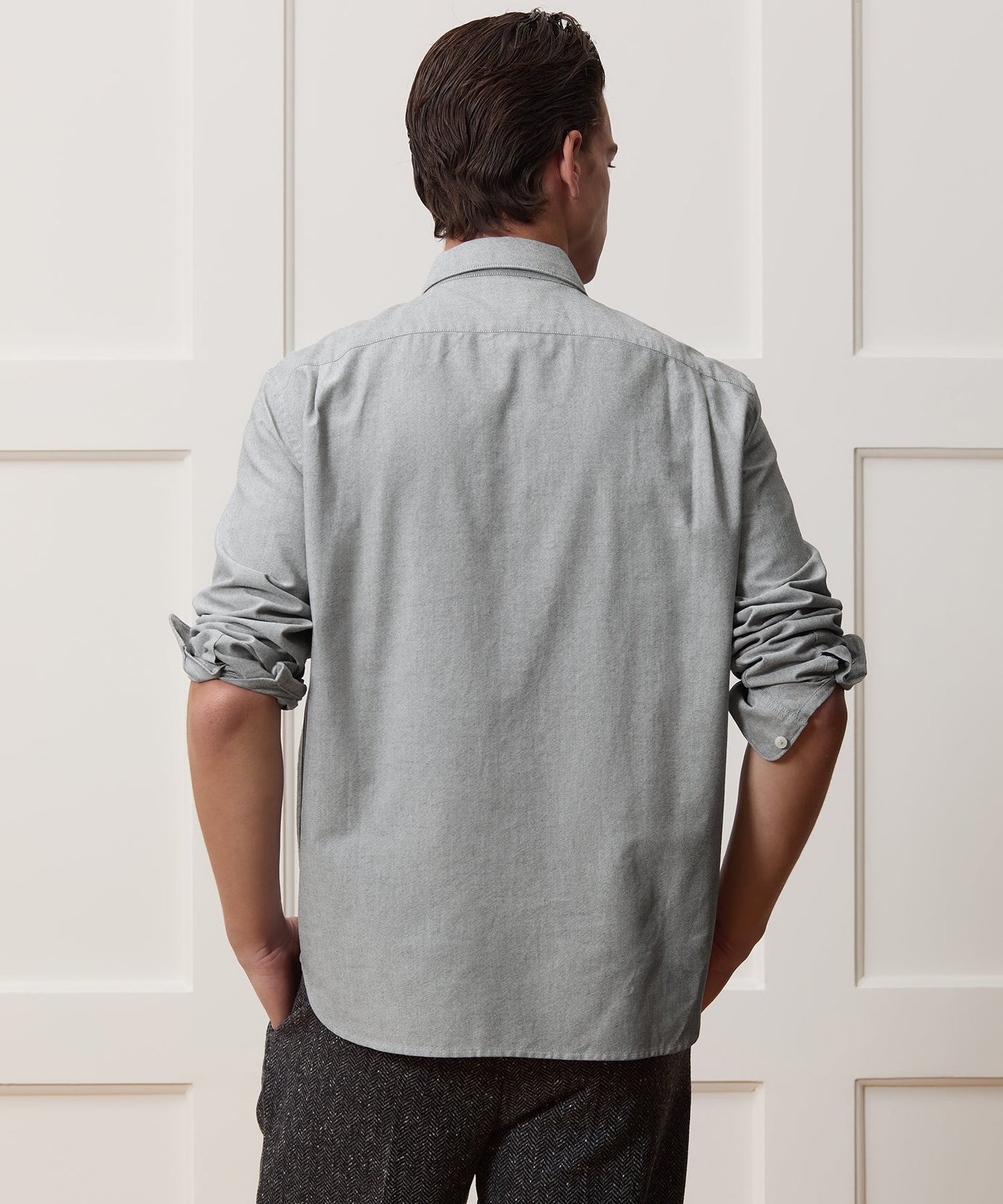 Todd Snyder Oxford Cloth Big Shirt in Charcoal Charcoal