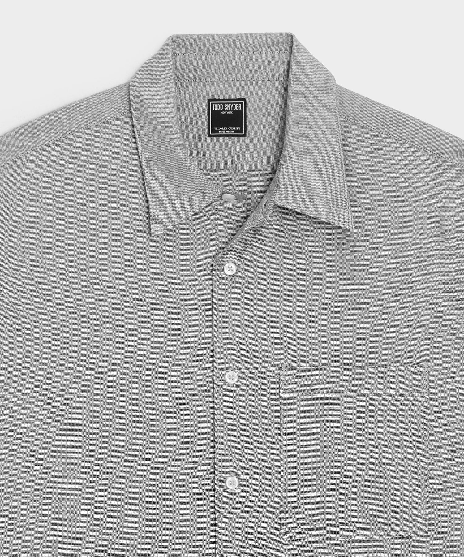 Todd Snyder Oxford Cloth Big Shirt in Charcoal Charcoal