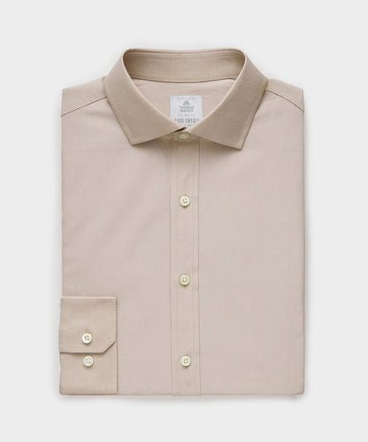 Todd Snyder End-on-End Poplin Dress Shirt in Khaki Khaki