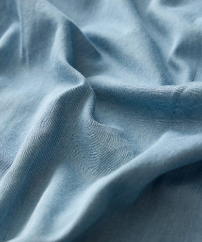 Todd Snyder Chambray Spread Collar Dress Shirt Light Indigo