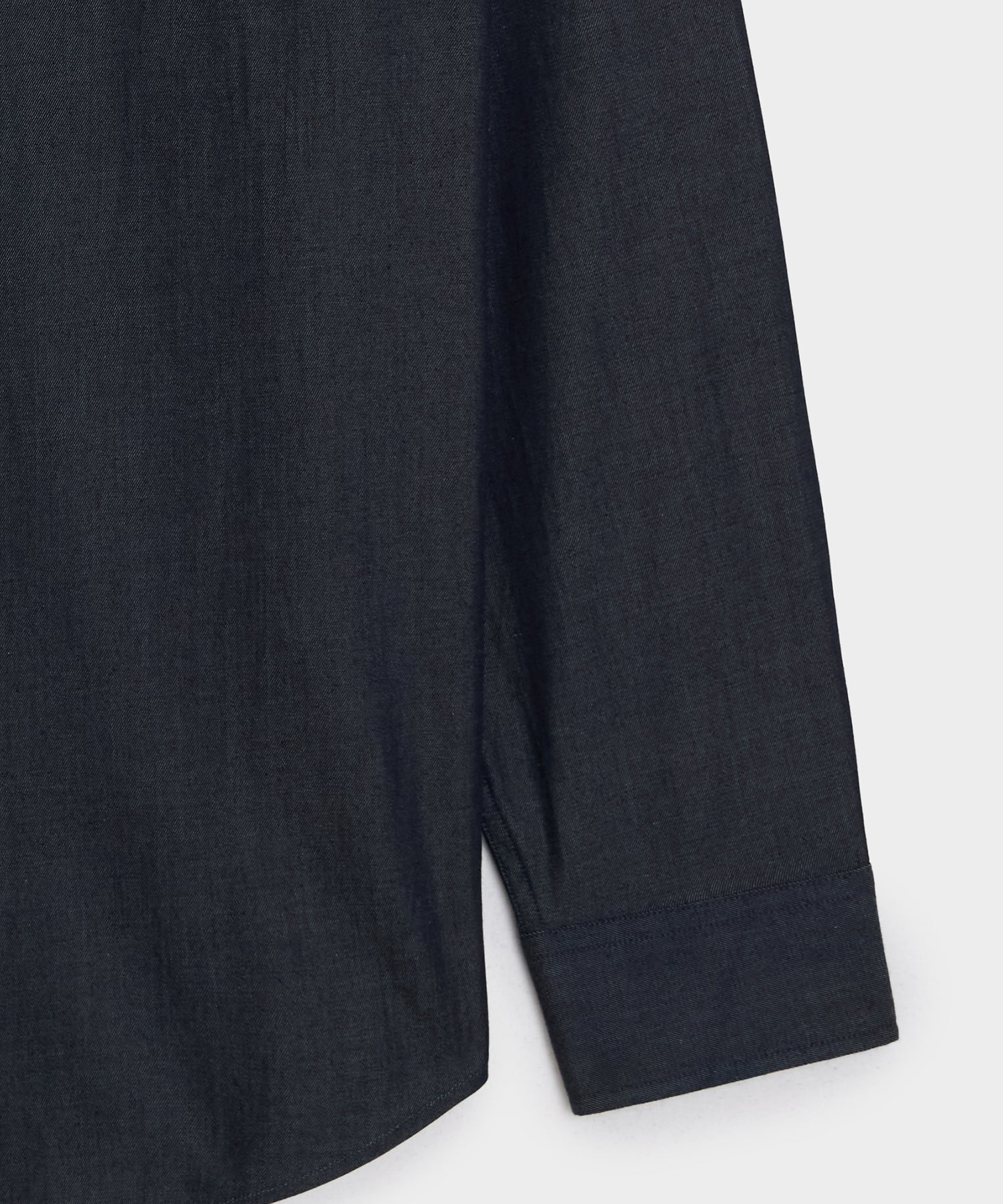 Todd Snyder Chambray Spread Collar Dress Shirt Dark Indigo