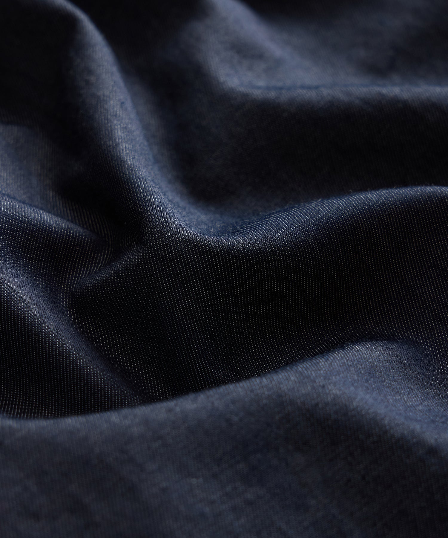Todd Snyder Chambray Spread Collar Dress Shirt Dark Indigo