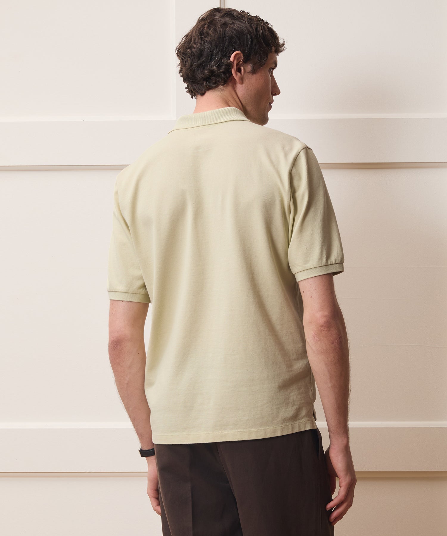Todd Snyder Cotton Pique Polo in Mint Tea Mint Tea