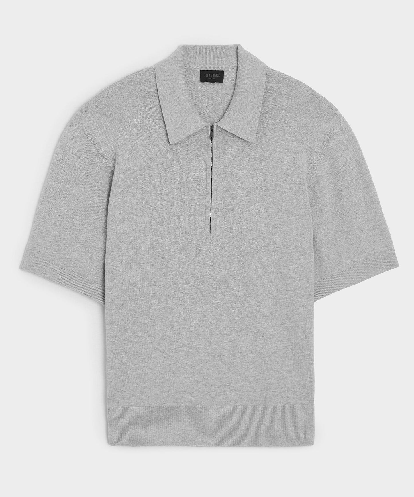 Todd Snyder Kent Quarter-Zip Sweater Polo in Heather Grey Heather Grey