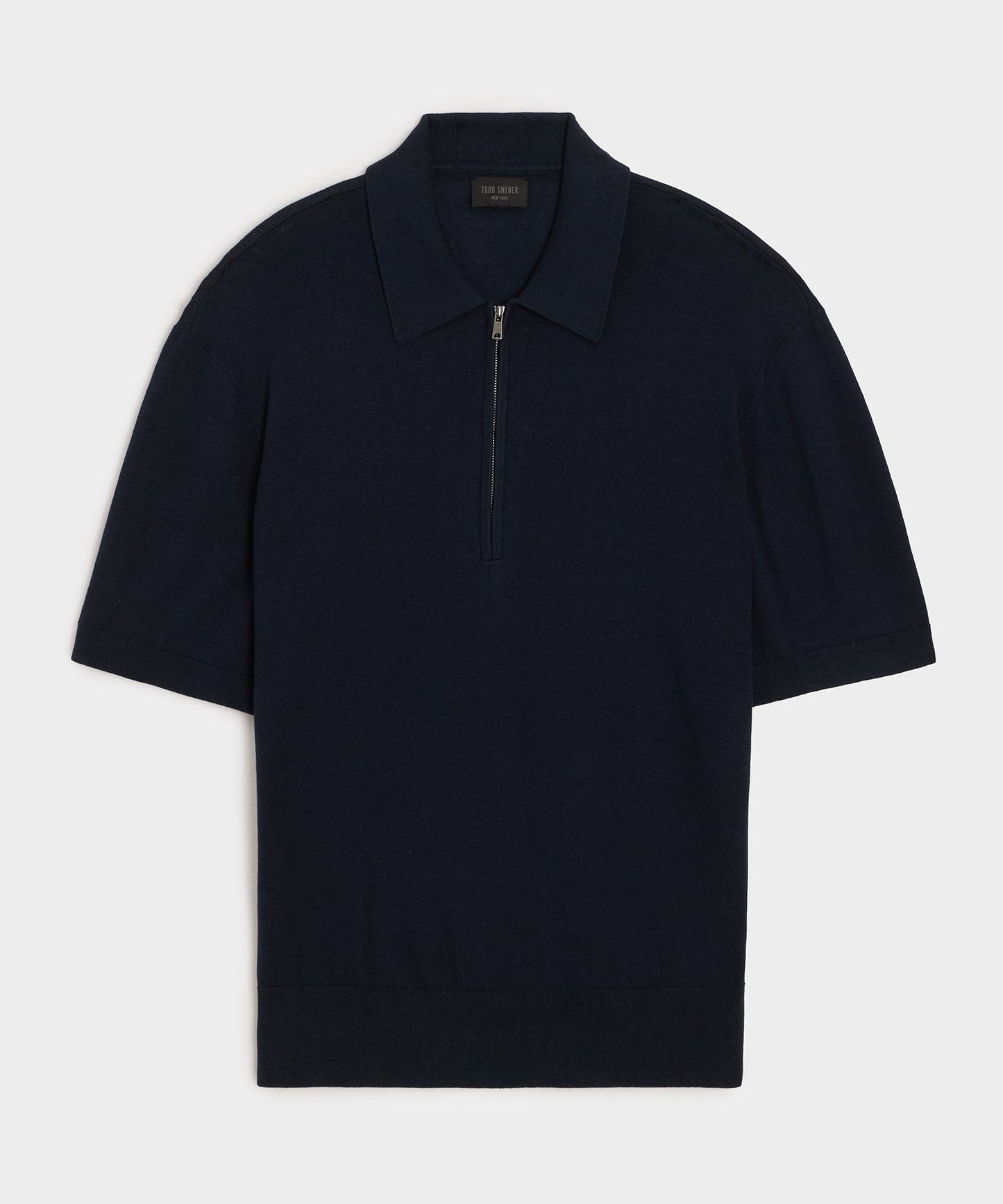 Todd Snyder Kent Quarter-Zip Sweater Polo in Navy Navy