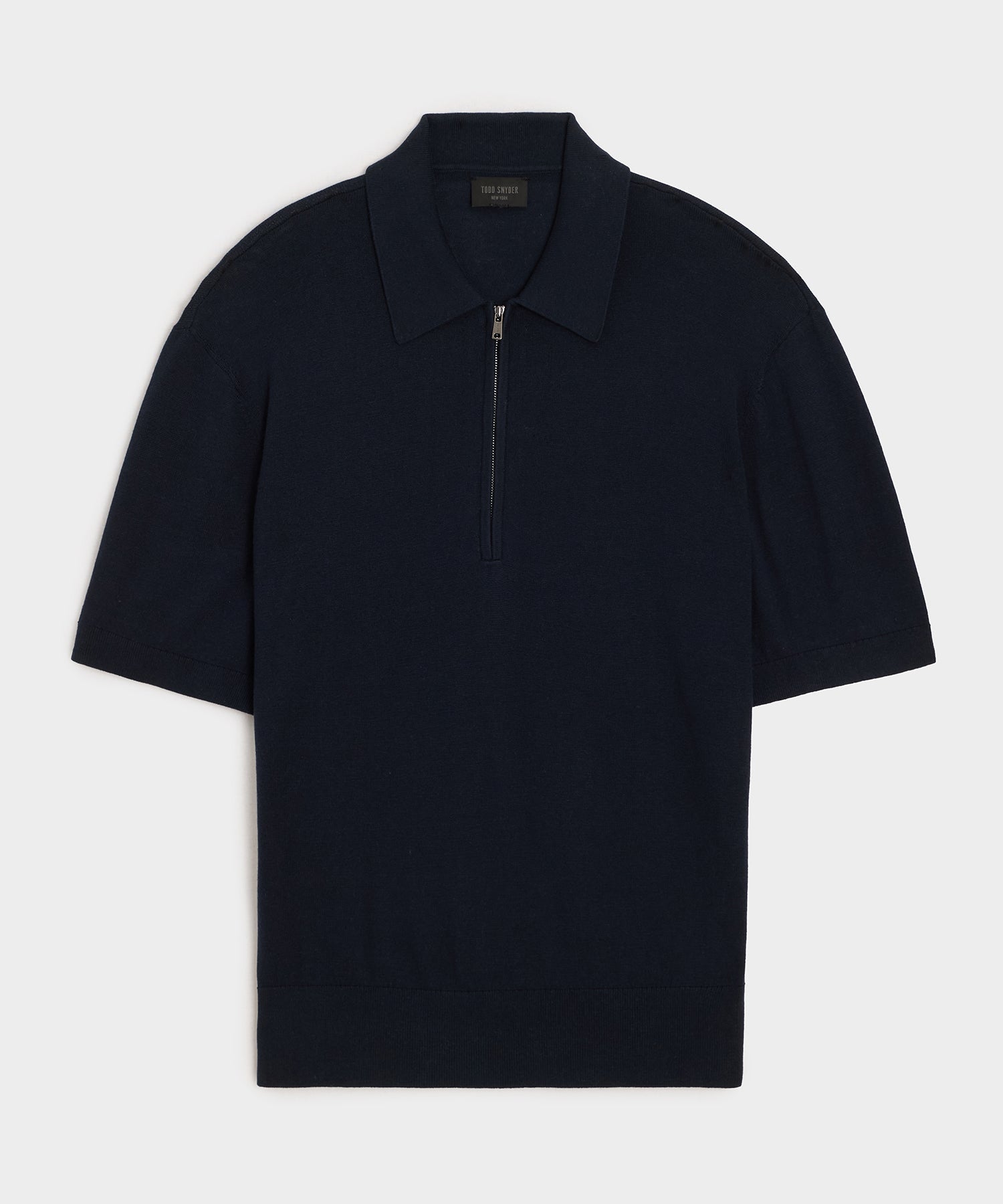 Todd Snyder Kent Quarter-Zip Sweater Polo in Navy Navy