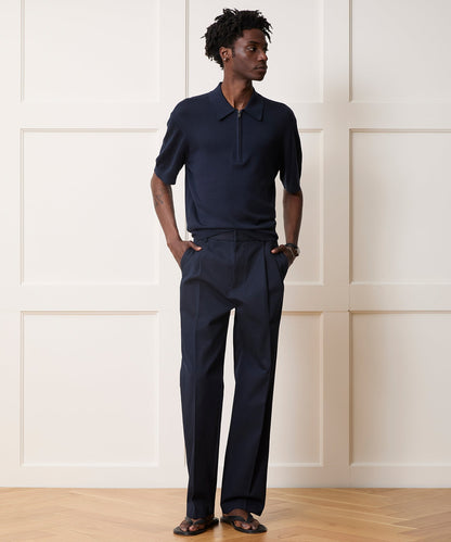 Todd Snyder Kent Quarter-Zip Sweater Polo in Navy Navy