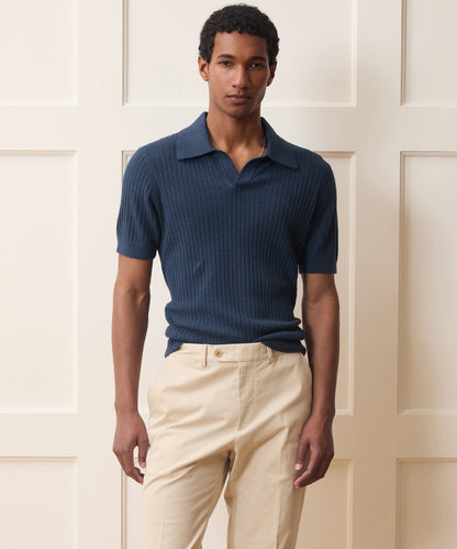 Todd Snyder Tide Montauk Sweater Polo in Classic Navy Classic Navy