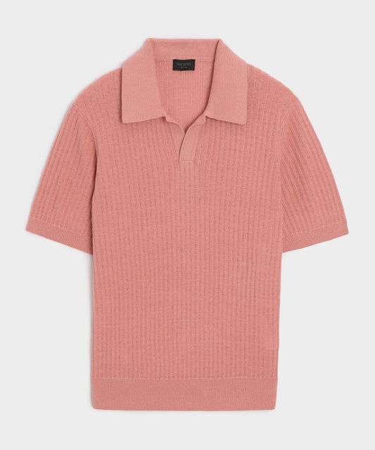 Todd Snyder Tide Montauk Sweater Polo in Ashen Blush Ashen Blush