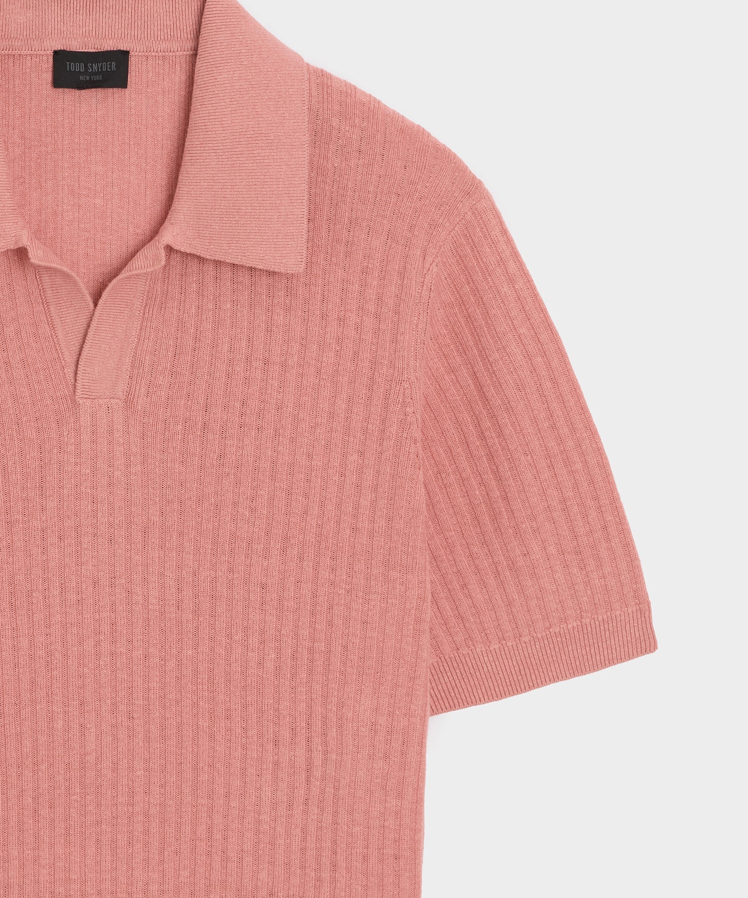 Todd Snyder Tide Montauk Sweater Polo in Ashen Blush Ashen Blush