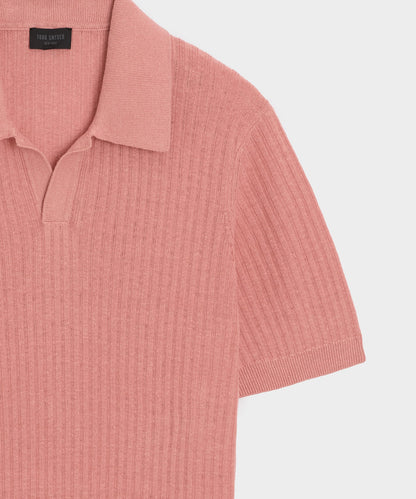 Todd Snyder Tide Montauk Sweater Polo in Ashen Blush Ashen Blush