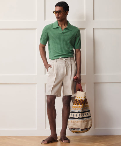 Todd Snyder Tide Montauk Sweater Polo in Mariner Slate Mariner Slate