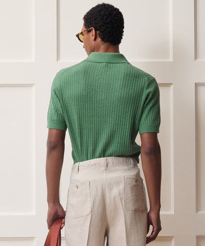 Todd Snyder Tide Montauk Sweater Polo in Mariner Slate Mariner Slate
