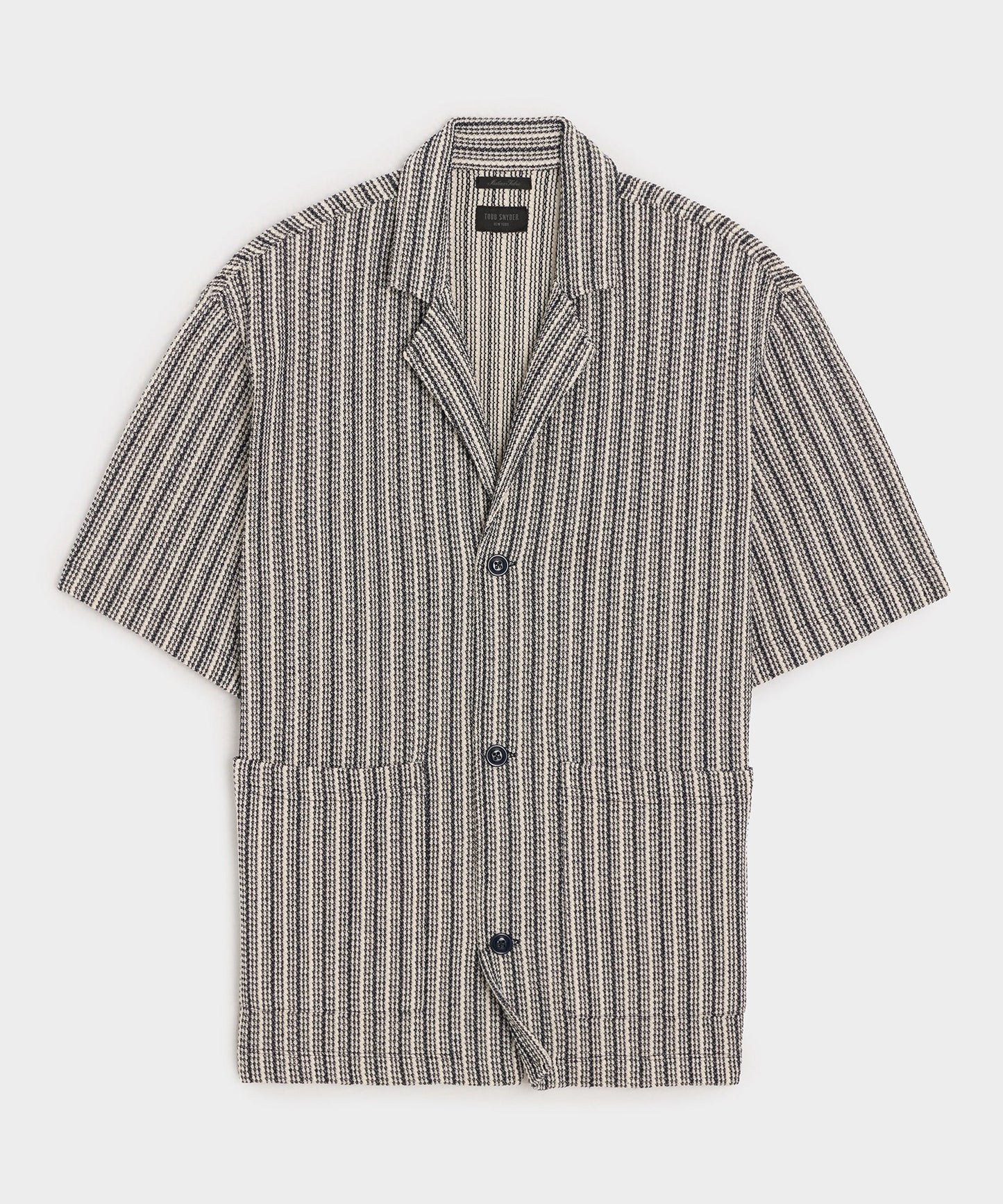 Todd Snyder Cabana Shirt in Navy Stripe Stripe Navy Stripe