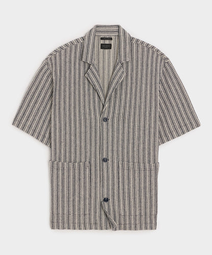 Todd Snyder Cabana Shirt in Navy Stripe Stripe Navy Stripe