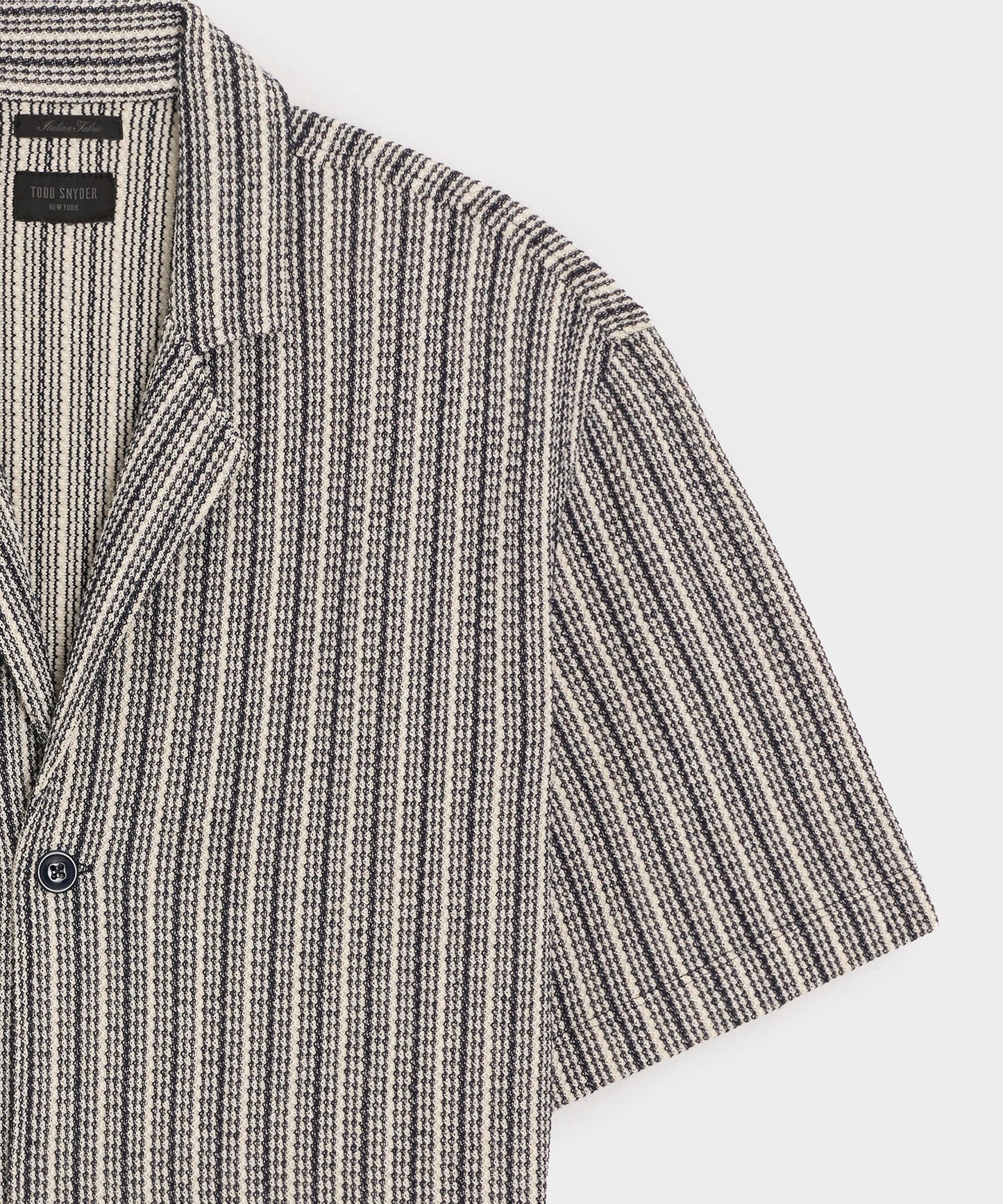 Todd Snyder Cabana Shirt in Navy Stripe Stripe Navy Stripe