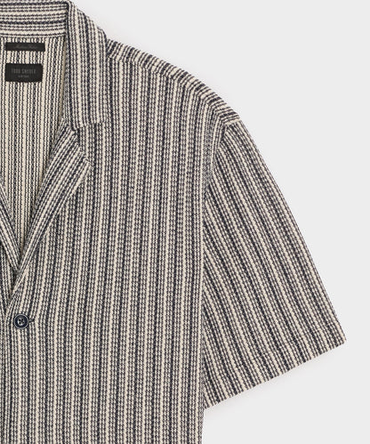 Todd Snyder Cabana Shirt in Navy Stripe Stripe Navy Stripe