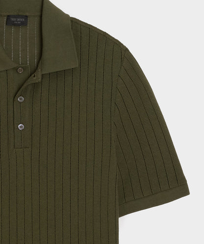 Todd Snyder Hemingway Polo in Earthbound Earthbound