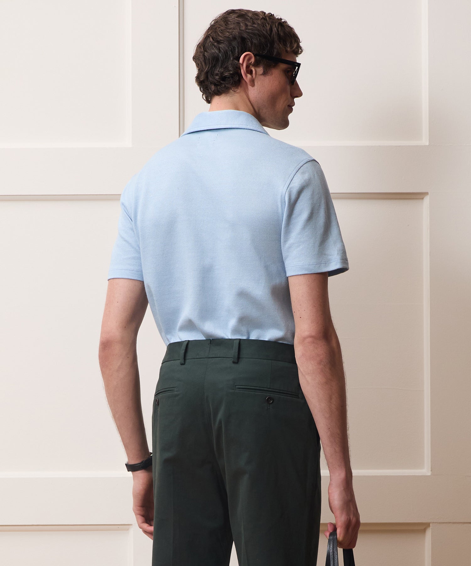 Todd Snyder Italian Linen-Cotton Knit Shirt in Morning Tide Morning Tide