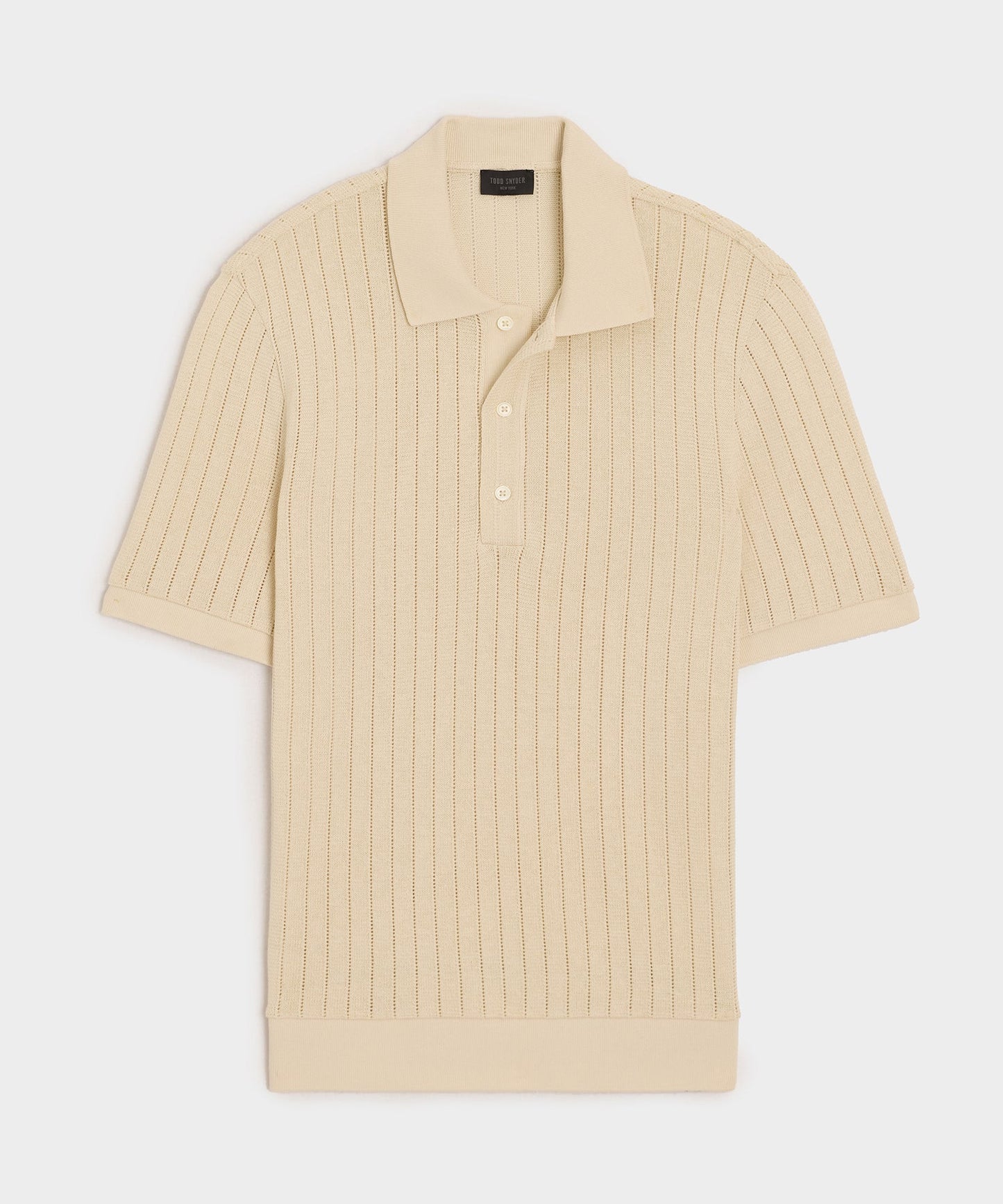 Todd Snyder Hemingway Polo in Chalk Mark Chalk Mark