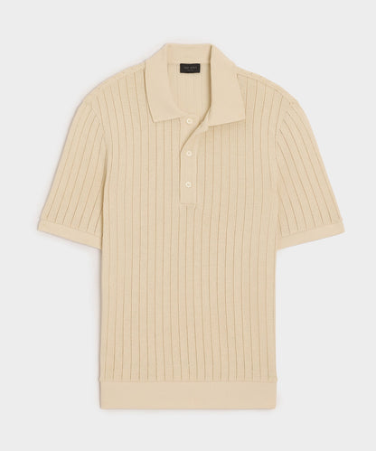 Todd Snyder Hemingway Polo in Chalk Mark Chalk Mark