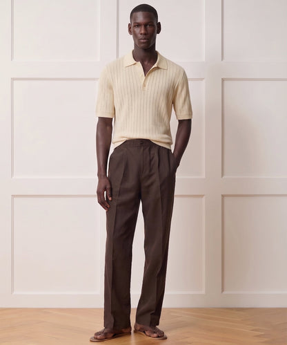Todd Snyder Hemingway Polo in Chalk Mark Chalk Mark