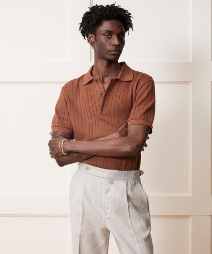 Todd Snyder Hemingway Polo in Foundry Red Foundry Red