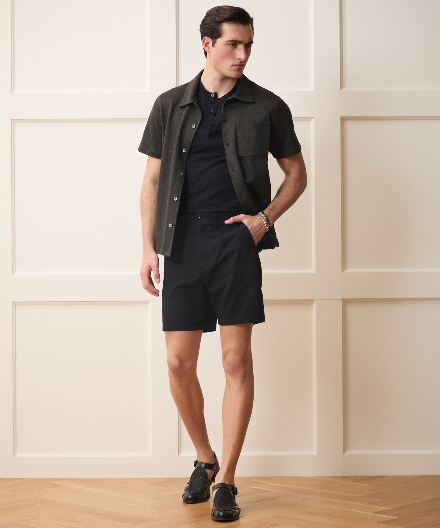 Todd Snyder Italian Linen-Cotton Knit Shirt in Espresso Bean Espresso Bean