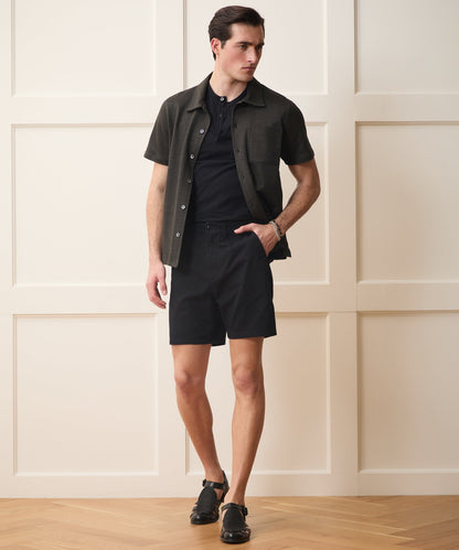 Todd Snyder Italian Linen-Cotton Knit Shirt in Espresso Bean Espresso Bean