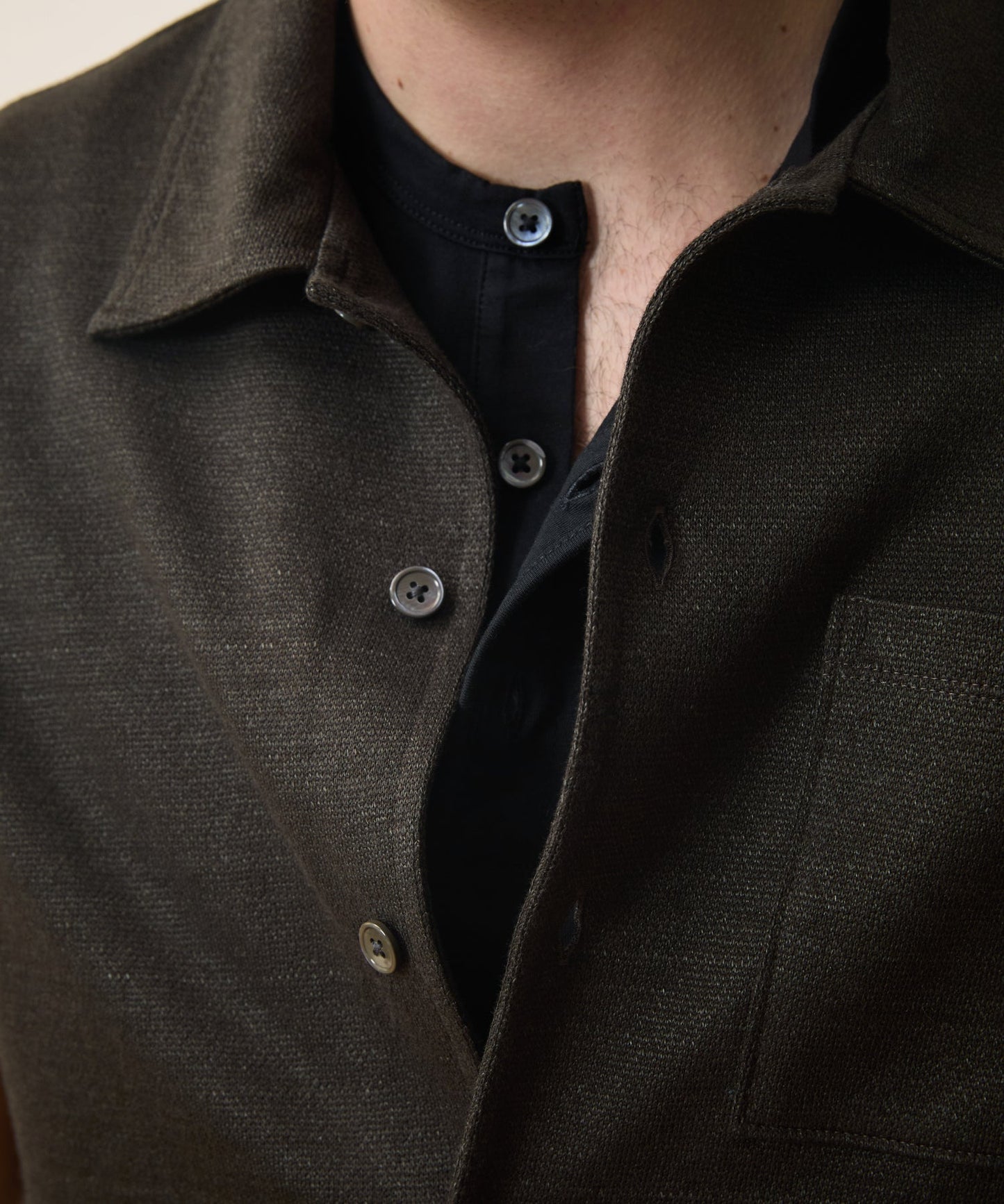 Todd Snyder Italian Linen-Cotton Knit Shirt in Espresso Bean Espresso Bean