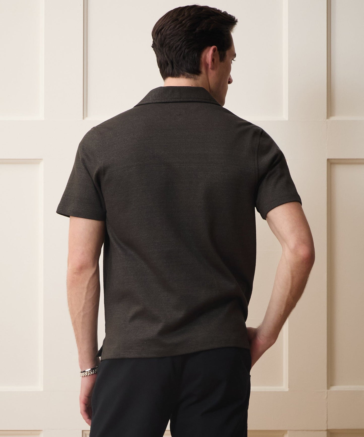 Todd Snyder Italian Linen-Cotton Knit Shirt in Espresso Bean Espresso Bean