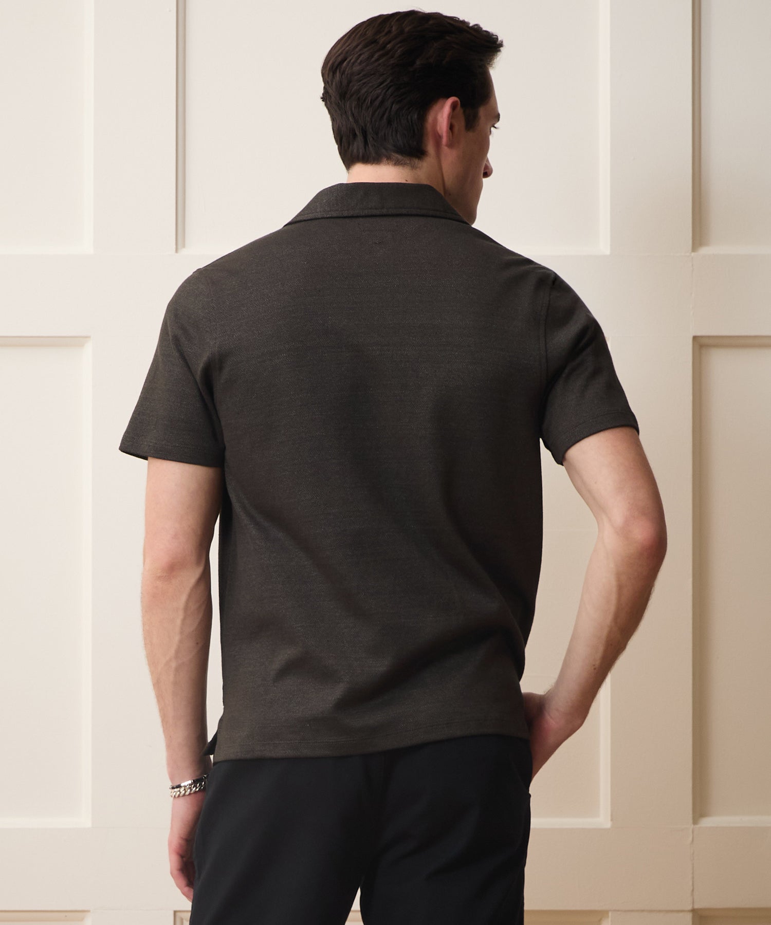 Todd Snyder Italian Linen-Cotton Knit Shirt in Espresso Bean Espresso Bean