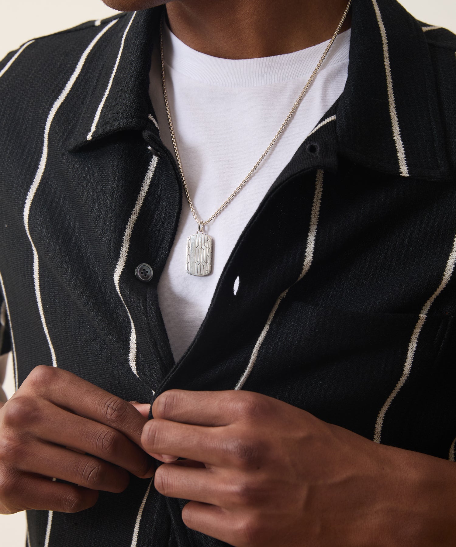 Todd Snyder Linen-Cotton Knit Shirt in Black Stripe Black