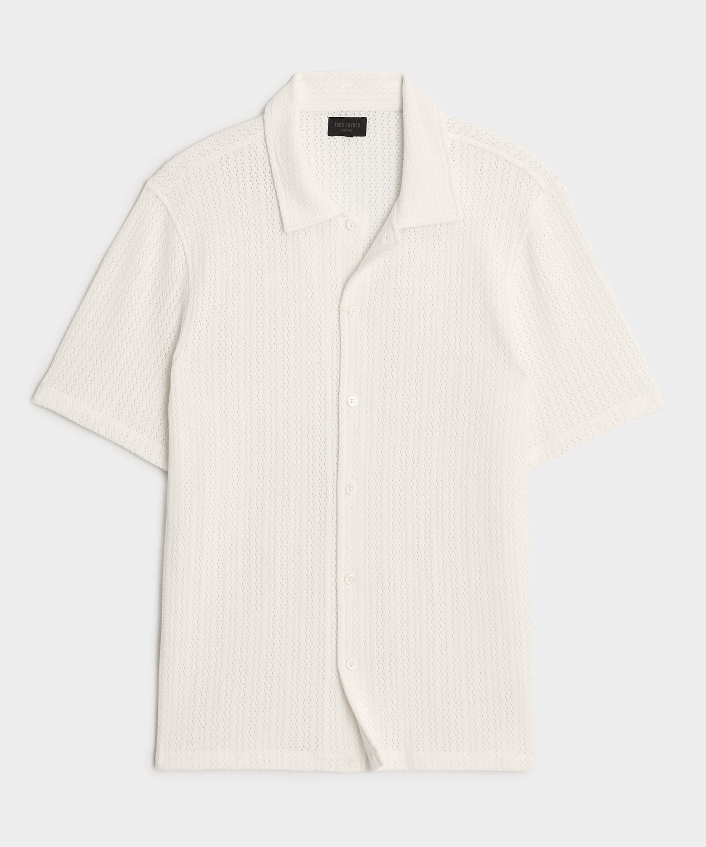 Todd Snyder Portuguese Knit Shirt in Ivory Pattern Ivory