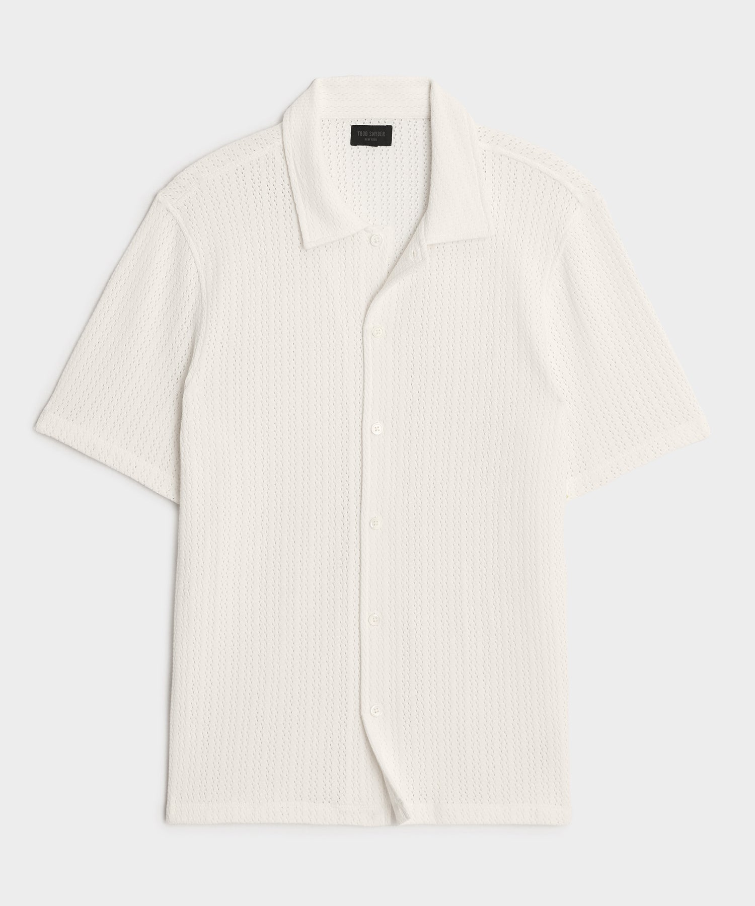 Todd Snyder Portuguese Knit Shirt in Ivory Pattern Ivory