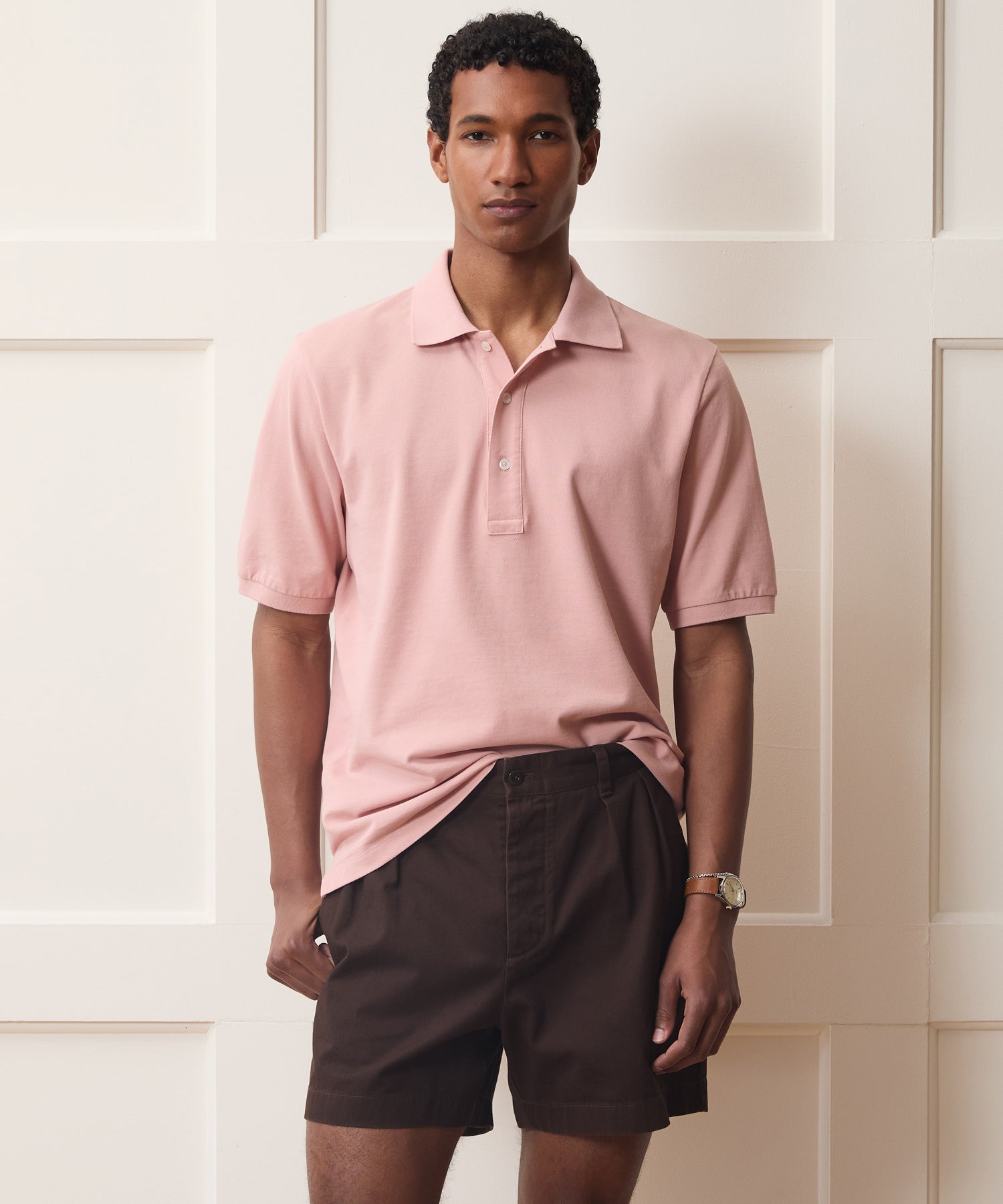 Todd Snyder Cotton Pique Polo in Dianthus Dianthus