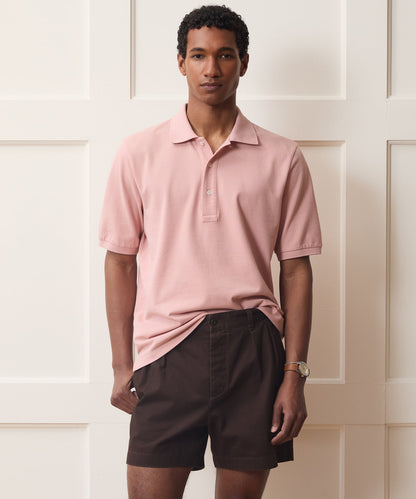 Todd Snyder Cotton Pique Polo in Dianthus Dianthus